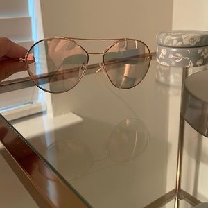 Prada Rose Gold and Pink Lense Sunglasses